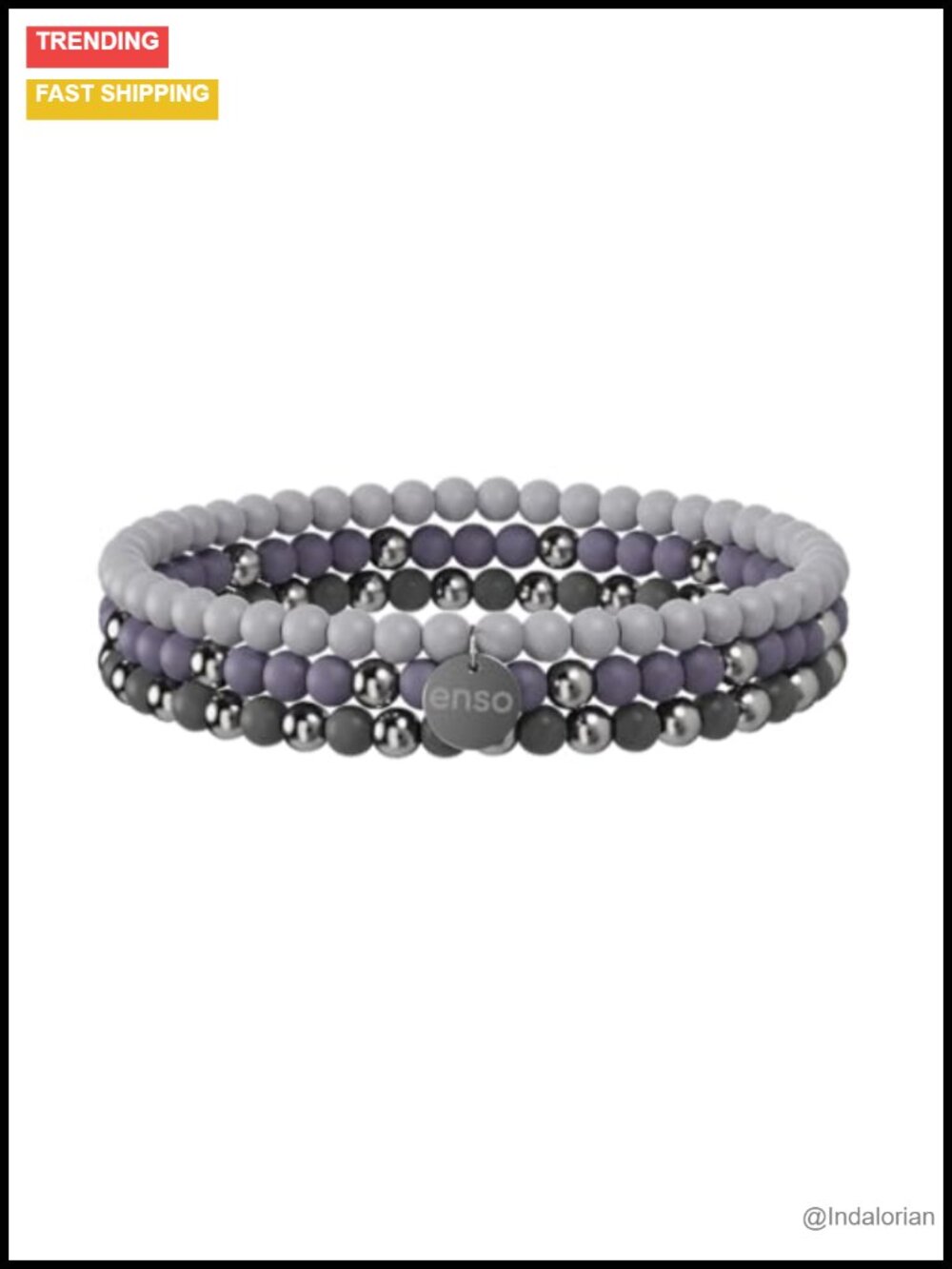 Silicone Bracelet Beaded Adjustable Toggle One Size Fits All Stackable
